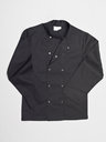 Chefs Jacket Long Sleeve with Press Studs Poly Cotton (Black)